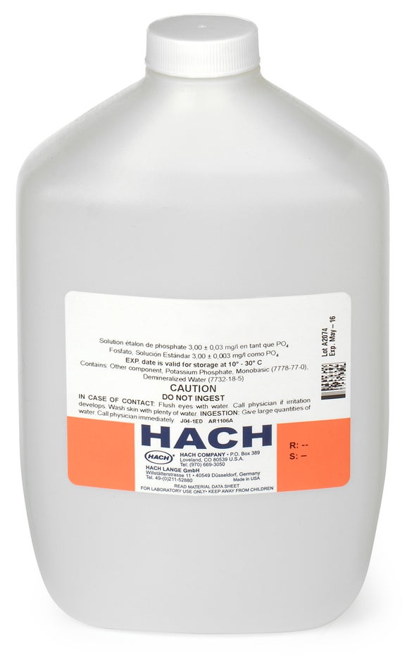 Solución estándar de solidez, 0,50 mg/L como CaCO3 (NIST), 946 ml