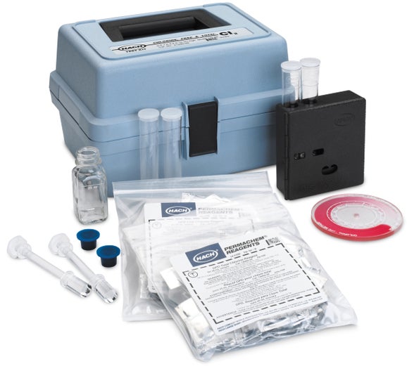 Chlorine, free + total; low range Test kit de Cloro libre y total (modelo CN-80), Hach