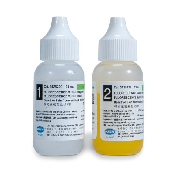 Kit de recambio de reactivos de fluorescencia para sulfito en rango ultrabajo (ULR), 6 - 500 µg/L (ppb), 100 tests