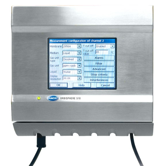 Controlador Orbisphere 511 para medición de N₂ (TC), O₂ (LDO), montaje en pared, 100 - 240 V CA, 0/4 - 20 mA, Profibus, presión externa