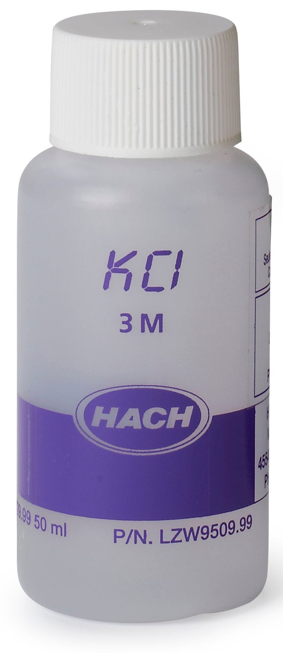 Solución electrolítica (3M KCl), botella de 50 mL, Hach