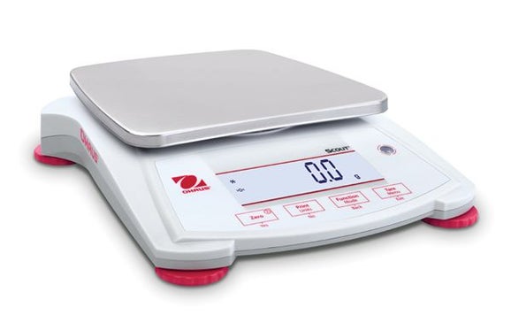 Balanza de precisión portátil Scout SPX621, capacidad de 620 g, legibilidad de 0,1 g., Ohaus