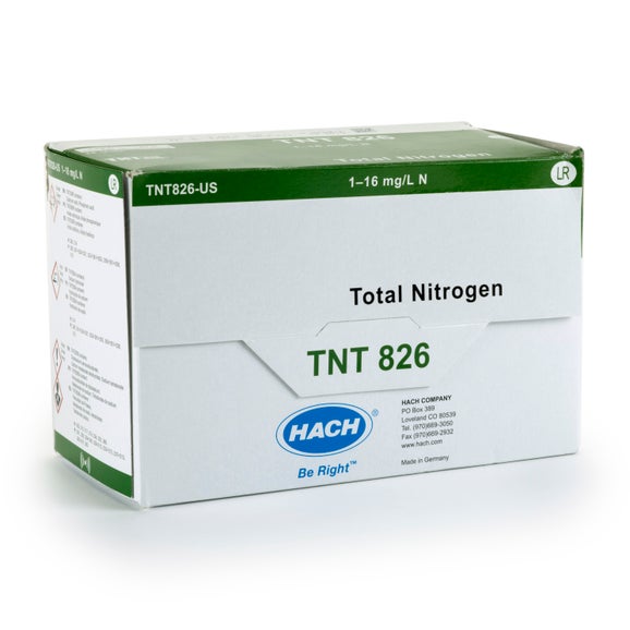 Pruebas en cubeta TNTplus para nitrógeno (total), LR (1 - 16 mg/L N), 25 pruebas, Hach