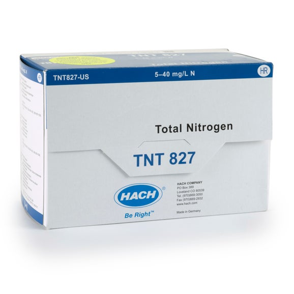 Pruebas en cubeta TNTplus para nitrógeno (total), HR (5 - 40 mg/L N), 25 pruebas, Hach