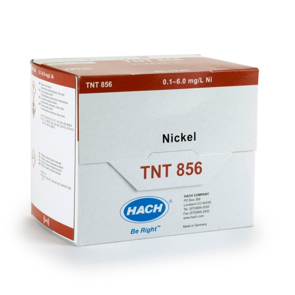 Pruebas en cubeta TNTplus para níquel (0,1 - 6,0 mg/L Ni), 25 pruebas, Hach