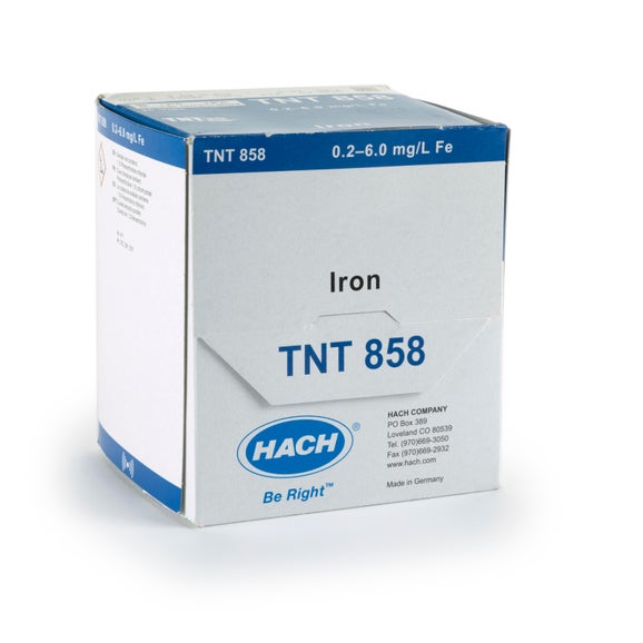 Prueba en cubeta TNTplus para hierro (0,2 - 6,0 mg/L Fe), 25 pruebas, Hach